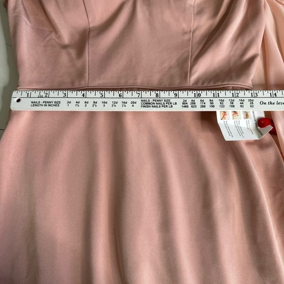 Leena for Mac Duggal Dress Cape Sleeve Chiffon Mini Rose Pink‎ Sz 4 - Picture 9 of 10